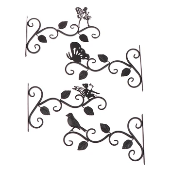 1 шт. Европейские Настенные Железные корзины для цветов, крючки с шурупами, Уличная Плантаторная Подвесная подставка для цветов для гостиной, балкона