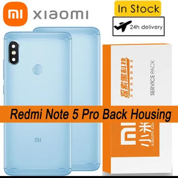 100% Новый Оригинал для Xiaomi Redmi Note 5 Pro Задняя крышка батарейного отсека Задняя дверца корпуса с клейкой лентой Запасные части