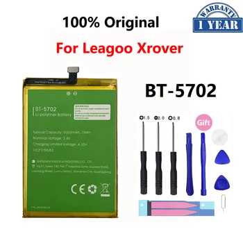 100% Оригинальный аккумулятор емкостью 5000 мАч для Leagoo Xrover BT-5702 BT5702, сменные аккумуляторы для телефонов Bateria