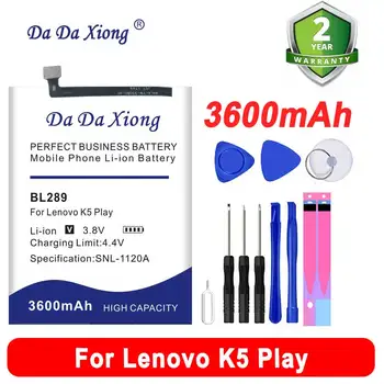 100% Оригинальный аккумулятор 3600 мАч BL289 Bateria для Lenovo K5 Play в наличии