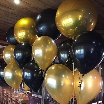 100шт 50шт 30шт 12-дюймовые 10-дюймовые золотые Серебряные гелиевые шары, украшения для дня рождения свадьбы, Круглые белые воздушные шары для малышей