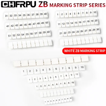 10ШТ с текстом и пустой печатью type mark UK терминальные аксессуары с номером клеммные колодки на Din-рейке Maker Stripes Белый