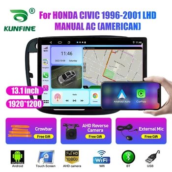 13,1-дюймовый Автомобильный Радиоприемник Для HONDA CIVIC 1996-2001 LHD AC Автомобильный DVD GPS Навигация Стерео Carplay 2 Din Центральный Мультимедийный Android Auto
