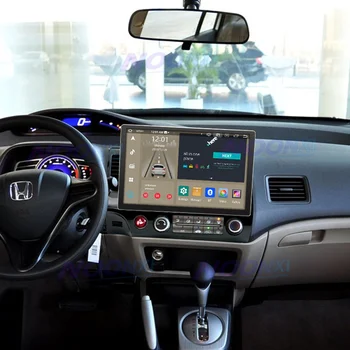 13,3-дюймовое автомобильное радио Android 12.0 для Honda Civic 2006-2011 Мультимедийный плеер GPS Навигация IPS Стерео Carplay 2 Din головное устройство