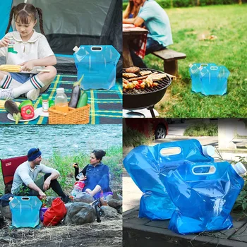 2,5-литровая Складная переносная сумка для воды Спортивный контейнер для хранения, кувшин, бутылка, Походная сумка для воды на открытом воздухе, кемпинг, пеший туризм, Складная сумка для воды с ручкой