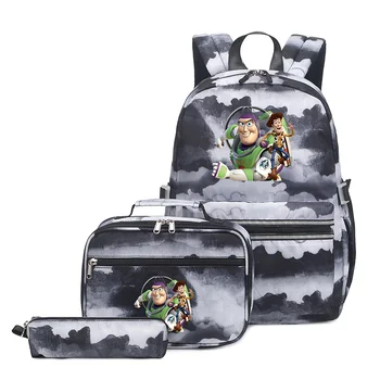 3 шт./компл. Disney Toy Story, рюкзак Базза Лайтера, красочная сумка, школьные сумки для мальчиков и девочек, подростковые сумки для ланча, дорожные сумки Mochilas