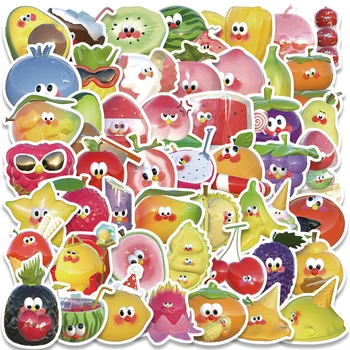 50шт мультяшных фруктовых наклеек DIY Телефон Ноутбук Багаж Скейтборд Кавайные фрукты наклейки с граффити Забавные игрушки для детей