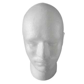 6X Дисплей мужского парика Косметологический Манекен Подставка для головы Модель Пена Белая