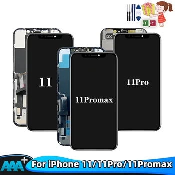 AAA + ++ Дисплей Для iPhone 11 11 Pro 11 Pro Max ЖК-Дисплей С Сенсорным Дигитайзером В сборе True Tone Без Битых Пикселей, 100% Протестирован