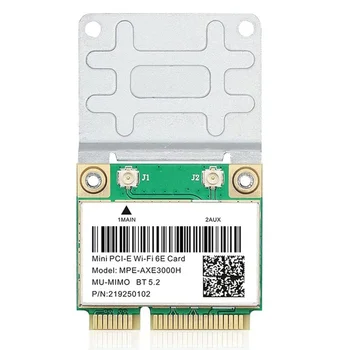-AXE3000H 5374 Мбит/с Wifi 6E Беспроводная карта AX210 Mini PCIE Wifi карта Bluetooth 5.2 802.11AX 2.4G / 5G /6GHz Wlan Wifi карта