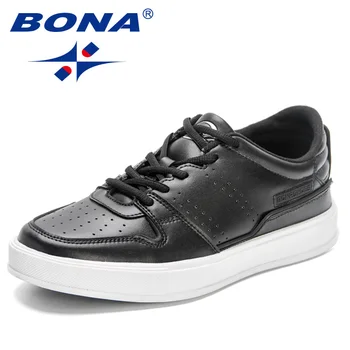 BONA 2023 Новые дизайнерские кроссовки на платформе, мужская повседневная обувь люксового бренда, Высококачественные трендовые лоферы, мужская обувь для прогулок, обувь для отдыха