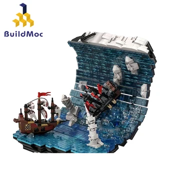 BuildMoc Парусник в Море Lceberg Ocean Set Lands-Ahoys Наборы Строительных Блоков South Pole Boat Кирпичи Игрушки для Детских подарков