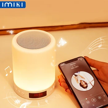 IMIKI LED Night Light Smart dimmable защита глаз прикроватная настольная лампа Bluetooth audio Настольная лампа для украшения дома светильники