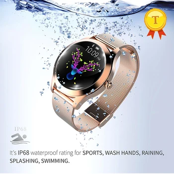 IP68 профессиональные водонепроницаемые модные смарт-часы для женщин, прекрасный браслет, мониторинг сна, умные часы для IOS Android PK S3 band
