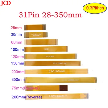 JCD 1шт 31 Контактный Гибкий плоский кабель FFC FPC с шагом 0,3 мм в том же направлении длина 28 30 60 75 120 150 200 350 мм