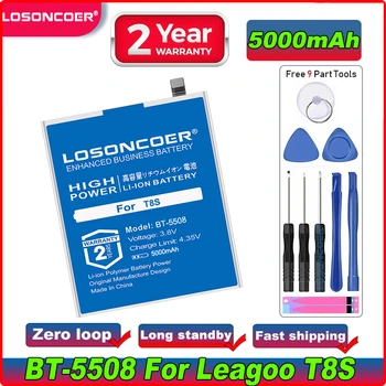 LOSONCOER 5000 мАч BT-5508 Аккумуляторы для смартфонов хорошего качества для Leagoo T8S Сменный аккумулятор + Бесплатные инструменты