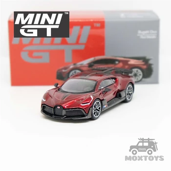 MINI GT 1:64 Bugatti Divo Red Metallic LHD Модель автомобиля, отлитая под давлением