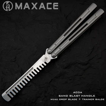 Maxace Apostle Нож для тренировки бабочек TC4 Ручка M390 Система крепления лезвия EDC Инструменты Складной Нож с плавным переворачиванием