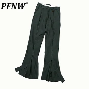 PFNW Весна-осень, новый мужской уличный стиль, корейский дизайн, деловая мода, универсальный расклешенный повседневный костюм для похудения, брюки 28A0233
