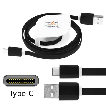 Qucik Charging 3 фута 1 м USB 3.1 Выдвижной кабель для синхронизации данных Type C Кабель для зарядного устройства