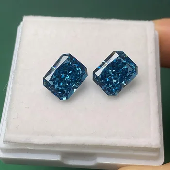 Ruif Специальный Красивый бриллиант голубой лучистой огранки, Кубический цирконий для резки льда для изготовления легких ювелирных изделий
