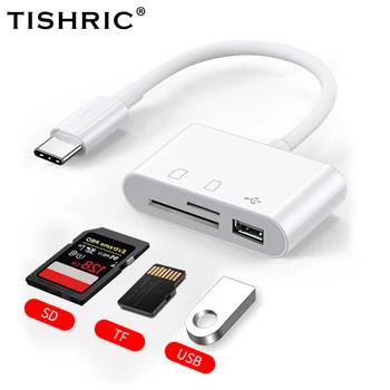 TISHRIC 3 в 1 Кард-Ридер Type-c TF SD USB-Ридер USB-Кабель для iPad Аксессуары для Ноутбуков Адаптер Карты памяти USB-C Кард-Ридер