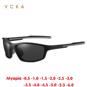 VCKA Спортивные солнцезащитные очки для близорукости, мужские поляризованные модные очки для улицы, женские ветрозащитные очки по индивидуальному рецепту, от -0,5 до -6,0