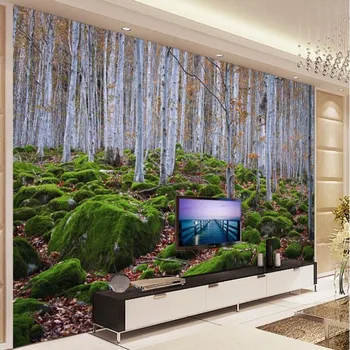beibehang Большие обои на заказ красивый пейзаж осеннего леса ТВ фон настенное украшение картина