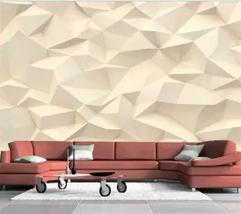 wellyu Изготовленная на заказ большая фреска современная мода абстрактный треугольный фон гостиная спальня фоновые обои