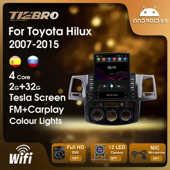 Автомагнитола TIEBRO Android Tesla для Toyota Fortuner Hilux 2007-2015 Автомобильный мультимедийный стереоплеер, авторадио, GPS-навигация Carplay