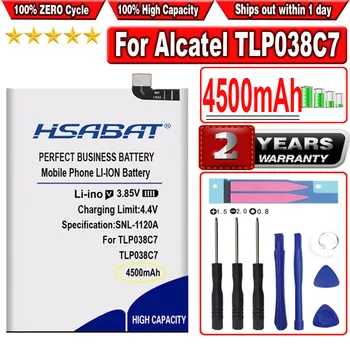 Аккумулятор HSABAT 4500mAh TLP038C7 для мобильного телефона Alcatel