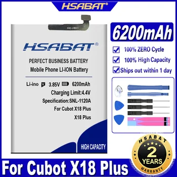Аккумулятор HSABAT X18 plus емкостью 6200 мАч для Cubot x18 plus /X19 /P20