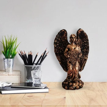 Бронзовый Серафим Метатрон, Шестикрылые статуэтки Ангела-хранителя, украшение дома, также отличный подарок для ваших друзей.