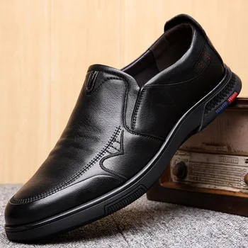 Высококачественная брендовая повседневная обувь из воловьей кожи, мужская Официальная Деловая Мужская Повседневная обувь, Дышащая Модная Повседневная Мужская обувь