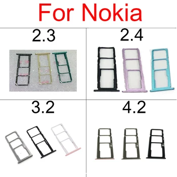 Для Nokia 2.2 2.3 2.4 3.2 4.2 Слот для лотка SIM-карты Разъем для чтения SD-карт Адаптер Запасные Части