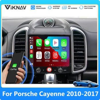 Для Porsche Cayenne 2010-2017, автомобильное радио объемом 128 ГБ, беспроводной сенсорный экран CarPlay, GPS-навигация, автомагнитола Android, стерео головное устройство