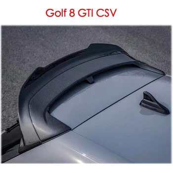 Для VW Golf 8 GTI, Спойлер из углеродного волокна в стиле CSV, Крыло на крыше, Накладка на заднюю кромку, автомобильные Аксессуары