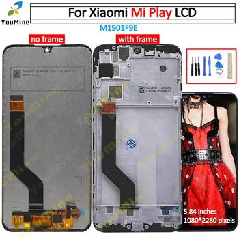 Для Xiaomi Mi Play ЖК-дисплей с цифровым преобразователем сенсорного экрана M1901F9 в сборе Замена для Xiaomi Play LCD