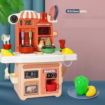 [Забавно] 23 шт./компл. Кухонные наборы Имитация кухни Приготовление пищи игровой дом игрушки детские интерактивные развивающие игрушки лучший подарок для ребенка