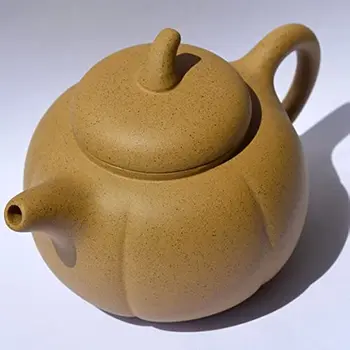 Китайский чайник Zisha из Исинской глины, кунжутно-глиняный чайник для домашнего офиса (Тыква)