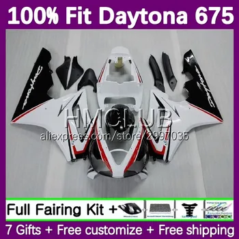 Комплект обтекателей для Triumph Daytona 675 R 675R CC 09 10 11 12 86No.12 Daytona675 2009 2010 2011 2012 Инжекционный кузов белый черный