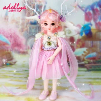 Кукла Adollya BJD Xiaolinglu 32 см Шарнирная Кукла с Шаровидным Шарниром Включает Одежду 3D Глаза 26 Подвижных Суставов Принцесса 1/6 BJD Куклы