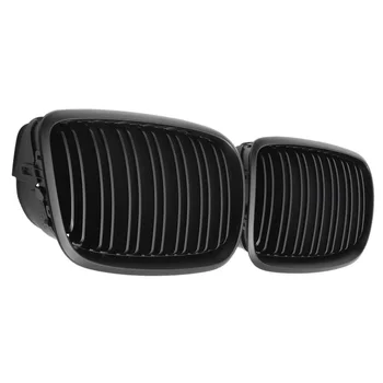 Матово-Черная Решетка Решетки Радиатора Переднего Бампера с Двойной Планкой Для Почек BMW X5 X6 E70 E71 2007-2014