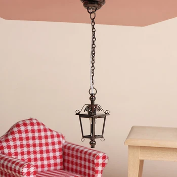 Миниатюрная люстра в кукольном домике 1: 12, Светодиодная лампа, Настенный светильник, Потолочный светильник, Игрушка для декора