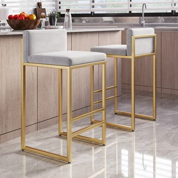 Минималистичные Высокие обеденные стулья Металлический дизайн Обеденные стулья в скандинавском стиле Мебель для кухни на полу Juegos De Comedor Мебель для балкона