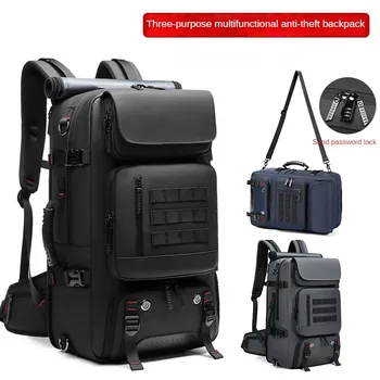 Мужской рюкзак для альпинизма на открытом воздухе, дорожная сумка для хранения большой емкости, противоугонная школьная сумка, деловая компьютерная сумка для путешествий USB