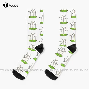 Новые носки для ветряных турбин, носки для бега для мужчин, персонализированные носки для взрослых унисекс на заказ, популярные праздничные подарки, носки для подростков