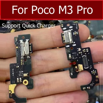 Новый USB-порт для зарядки, гибкий кабель для Xiaomi Poco M3 Pro, док-станция, разъем для зарядного устройства, плата для замены микрофона