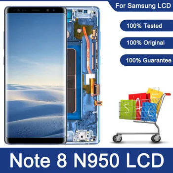 Новый Оригинальный ЖК-дисплей N950F Для Samsung Galaxy Note 8 С Рамкой Super AMOLED Note 8 SM-N950A N950U Запчасти для Сенсорного ЖК-экрана