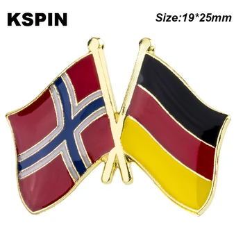 Норвегия Германия Значок с флагом Дружбы, Брошь с национальным флагом, Булавка на лацкане, Международные Дорожные булавки